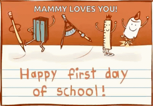 Happy First Day Of School 1st Day Of School GIF - Happy First Day Of School 1st Day Of School Back To School GIFs