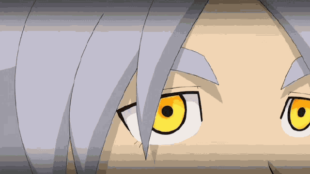 a close up of a cartoon character 's eyes
