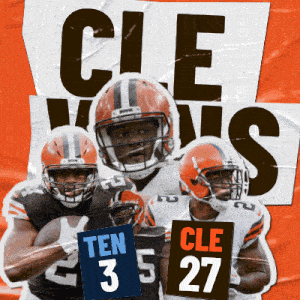 Cleveland Browns (27) Vs. Tennessee Titans (3) Post Game GIF - Nfl National Football League Football League GIFs