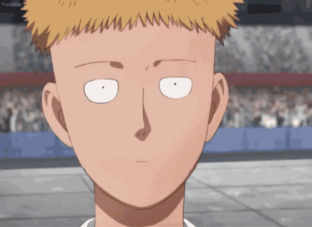 a close up of a person 's face with the words huh on the bottom