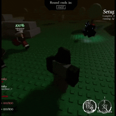 a screenshot of a video game that says round ends in 30