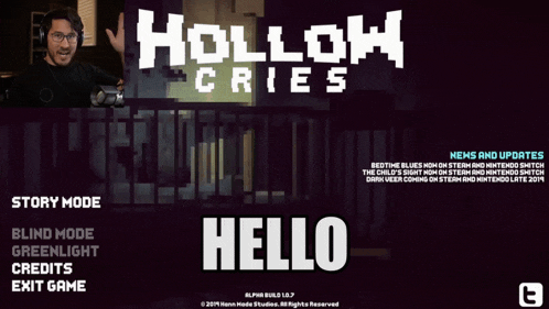 a video game called hollow cries is being played on a nintendo switch