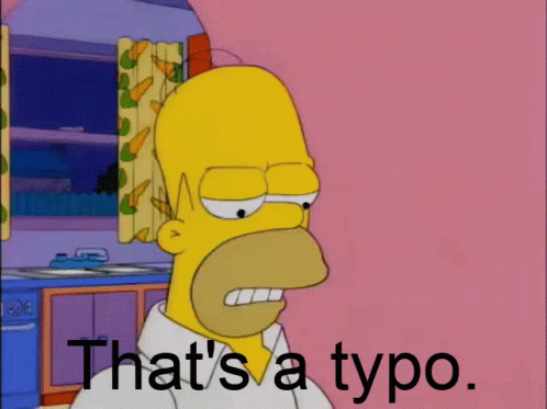 Thats A Typo Homer Simpson GIF - Thats A Typo Homer Simpson Typo GIFs