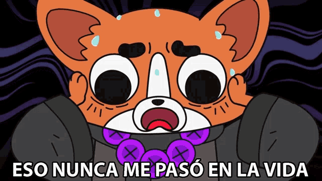 a cartoon of a cat with the words eso nunca me paso en la vida