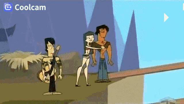 a group of cartoon characters are standing next to each other and the words coolcam are on the bottom