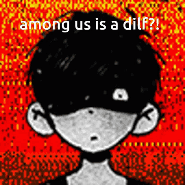 among us is a dilf written on a cartoon character
