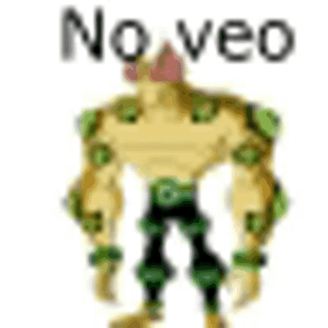 a picture of a cartoon character with the words `` no veo '' written above him .