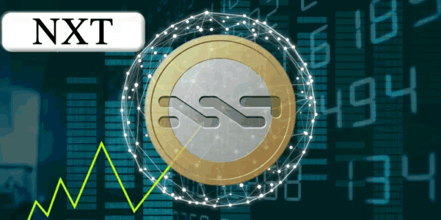 a coin with a s on it is surrounded by a circle with nxt written above it