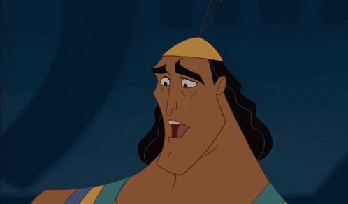 a cartoon character with a crown on his head is making a funny face