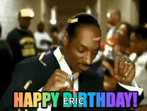 snoop dogg is celebrating his birthday with confetti on his face