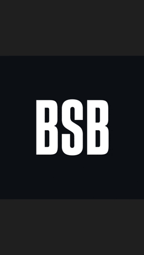 a black background with the word bsb in white