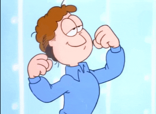 a cartoon of a woman pointing at the words great moments in stupidity