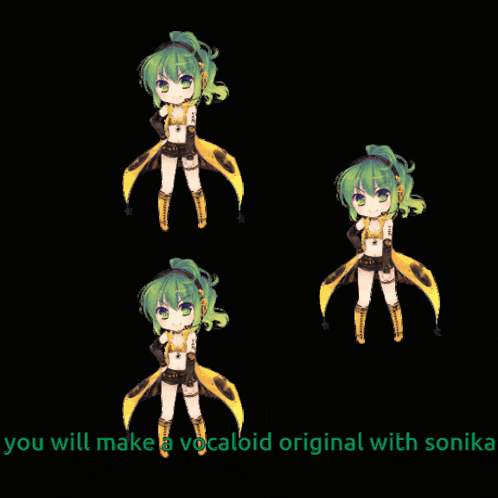 a poster that says " you will make a vocaloid original with sonika "