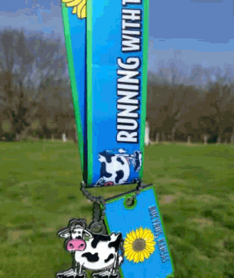 Running With The Cows Medal GIF - Running With The Cows Medal GIFs