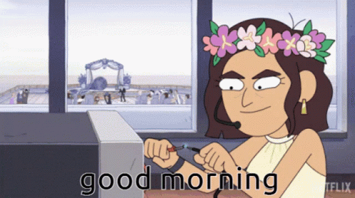 Good Morning Good Morning Chat GIF - Good Morning Good Morning Chat Reagan Ridley GIFs
