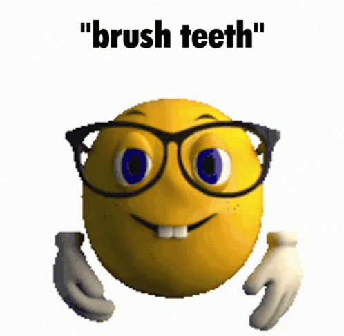 Dad Nerd Emoji GIF - Dad Nerd Emoji Brush Teeth GIFs