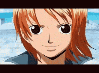 nami from one piece smiles for the camera