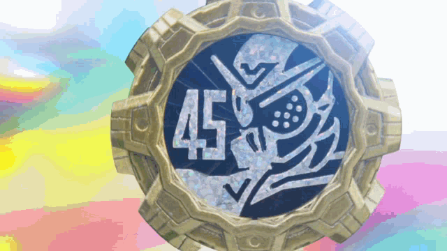 the number 45 is on a circular object