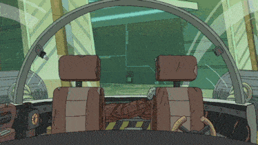 a cartoon drawing of a car with a clock on the dashboard