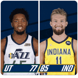 two basketball players from the indiana pacers and utah jazz