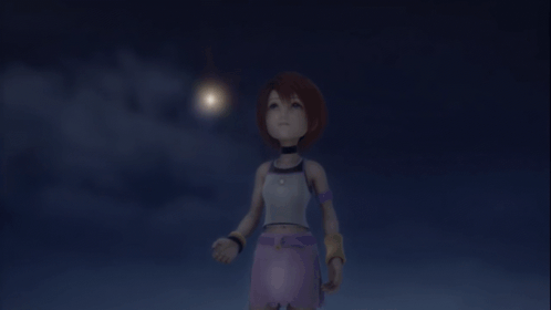 Kairi Looking Up At The Lightballs Kingdom Hearts 1 GIF - Kairi Looking Up At The Lightballs Kingdom Hearts 1 Kingdom Hearts GIFs