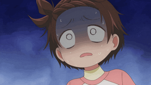 a cartoon character with a surprised look on her face