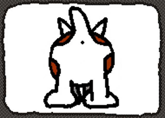 a pixel art drawing of a horse 's head and ears
