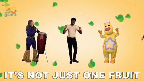Its Not Just One Fruit The Wiggles GIF - Its Not Just One Fruit The Wiggles Were All Fruit Salad Song GIFs