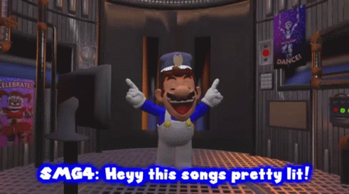 Smg4 Heyy This Songs Pretty Lit GIF - Smg4 Heyy This Songs Pretty Lit Lit Song GIFs