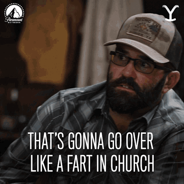 Thats Gonna Go Over Like A Fart In Church Jake GIF - Thats Gonna Go Over Like A Fart In Church Jake Yellowstone GIFs