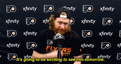 Jakub Voracek Its Going To Be Exciting To See Him Tomorrow GIF - Jakub Voracek Its Going To Be Exciting To See Him Tomorrow Philadephia Flyers GIFs