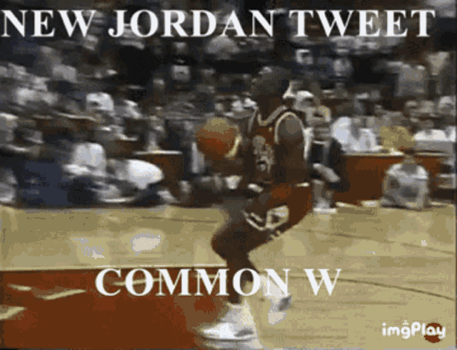 a picture of a basketball player with the caption " new jordan tweet "