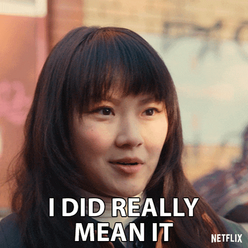 a woman says " i did really mean it " in a netflix advertisement