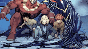 a gif from gifron.com shows a group of superheros