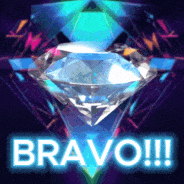 a neon sign that says bravo on it
