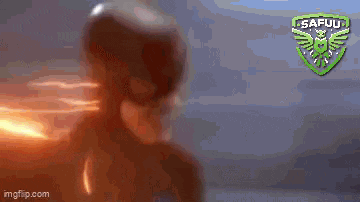 a blurred image of a man with the word safuu on the bottom