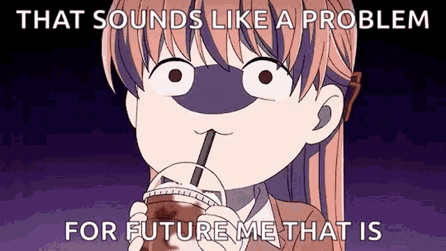a girl is drinking from a cup with a straw and making a face .