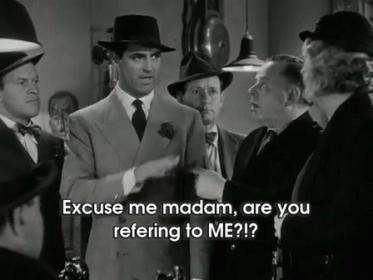Cary Grant Reacts To The Acusation Of Kidnapping GIF - His Girl Friday Cary Grant Reactions GIFs