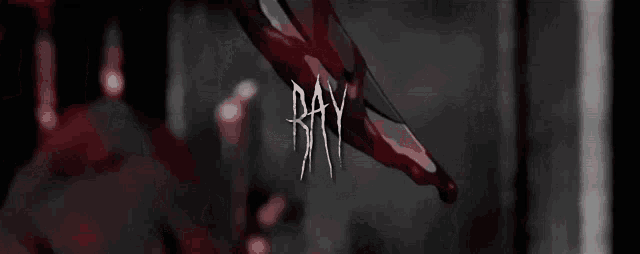 a black and white image with the word bay written on it