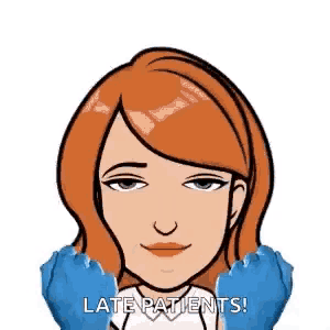 a cartoon of a woman wearing blue gloves and a mask .