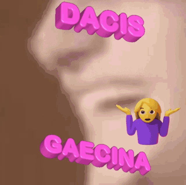 a picture of a woman with the words dacis gaecina