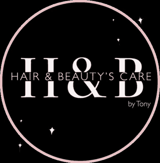 a logo for a hair and beauty salon called h & b by tony