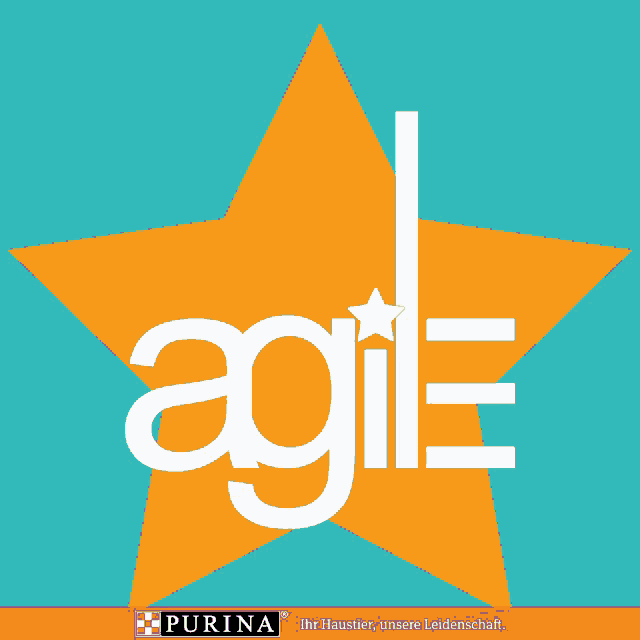 a purple star with the word agile in white letters