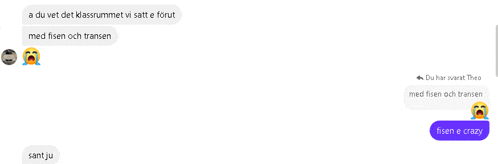 a screenshot of a text message between two people with one saying sant ju