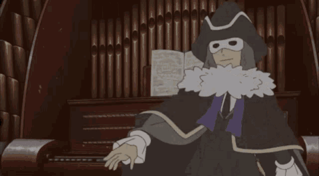 a cartoon character is holding a sword in his hand