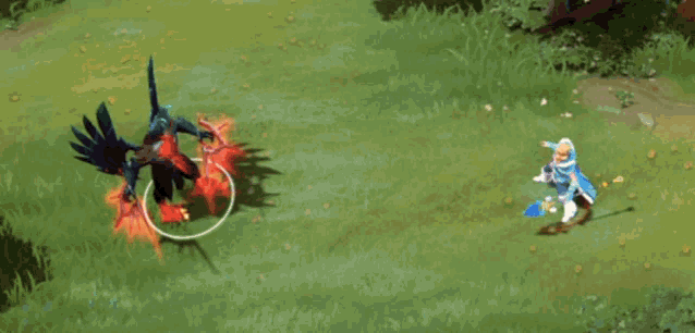 a video game is being played on a green grass field
