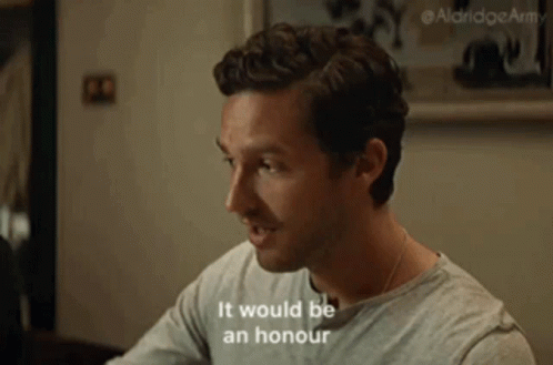 It Would Be An Honour Honour GIF - It Would Be An Honour Honour Clutches Chest GIFs