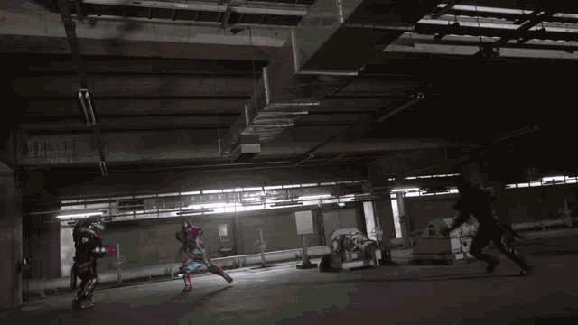 a person is standing in front of a purple and orange explosion