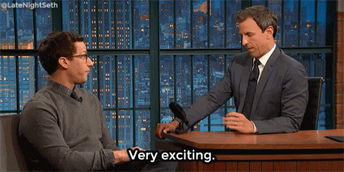 Late Night With Seth Meyers - Very Exciting GIF - Seth Meyers Late Night Seth Late Night With Seth Meyers GIFs