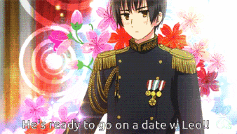a man in a military uniform says he 's ready to go on a date w leo